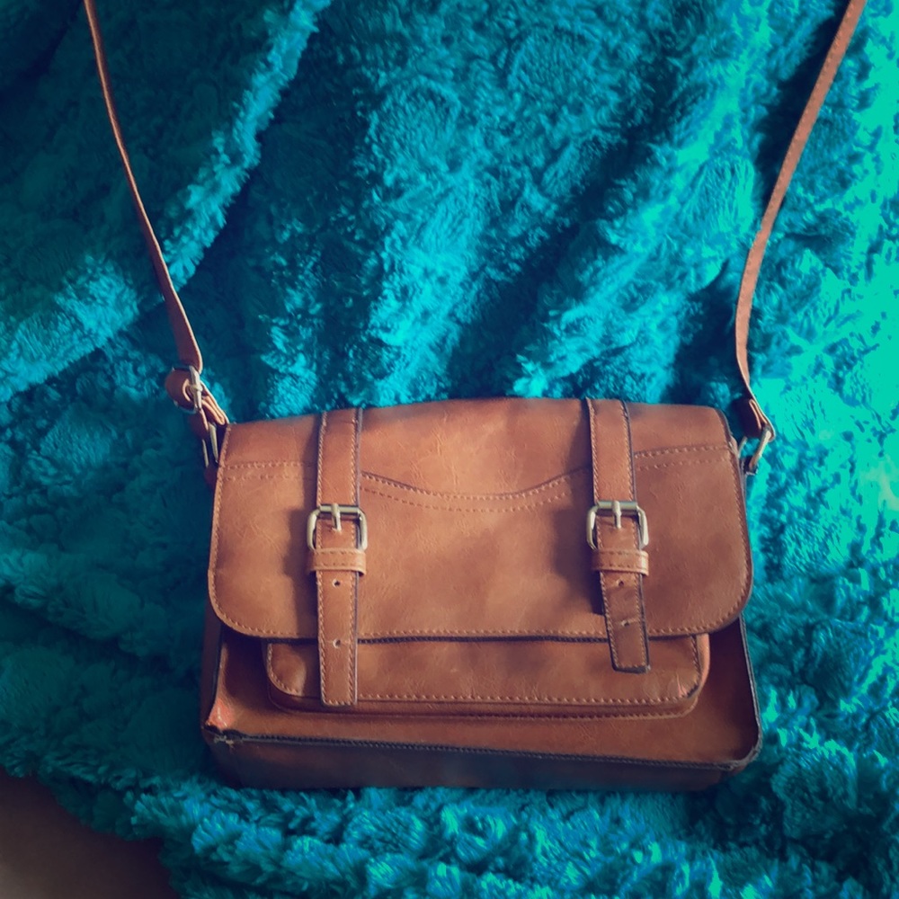 Faux Leather Crossbody Bag